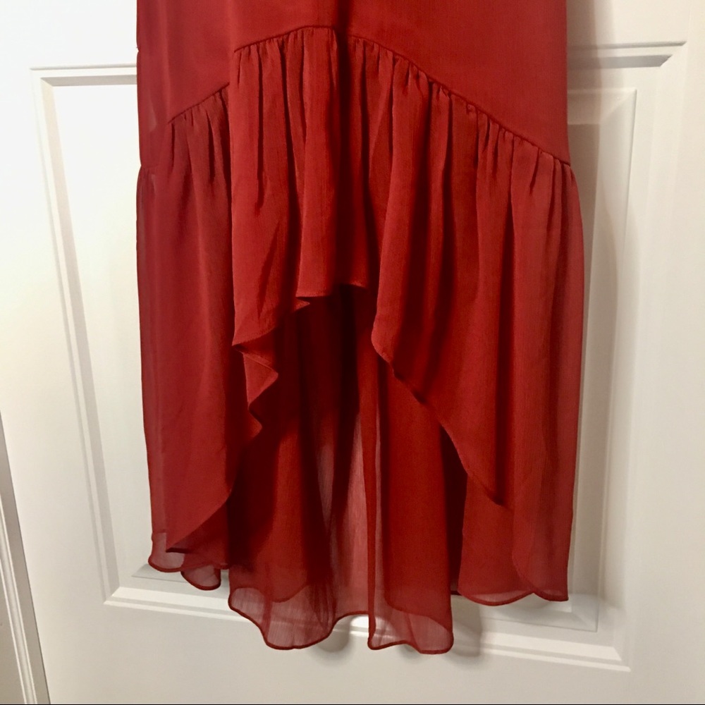 Burnt Orange Ruffle Top - Picture 5 of 6